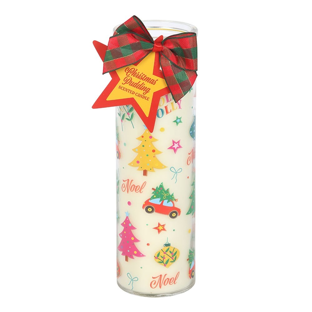 Something Different - Nostalgic Christmas Print Christmas Pudding Scented Tube Scented Candle - Multicolours